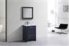 AD624-BLUE 24'' KubeBath Dolce Blue Modern Bathroom Vanity with White Quartz Counter-Top