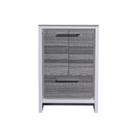 AD624-HG-Cabinet 24'' KubeBath Dolce Ash Gray Modern Bathroom Cabinet only (no counter top no sink)