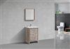 AD624-NW 24'' KubeBath Dolce Nature Wood Modern Bathroom Vanity with White Quartz Counter-Top