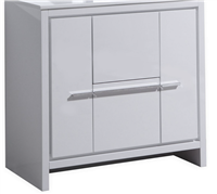 AD636-GW-Cabinet 36'' KubeBath Dolce Gloss White Modern Bathroom Cabinet only (no counter top no sink)