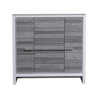 AD636-HG-Cabinet 36'' KubeBath Dolce Gloss Ash Gray Modern Bathroom Cabinet only (no counter top no sink)