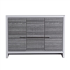 AD648D-HG-Cabinet 48'' KubeBath Dolce Gloss Ash Gray Modern Bathroom Cabinet only (no counter top no sink)