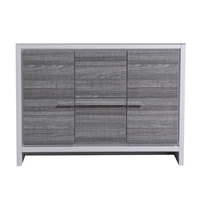 AD648D-HG-Cabinet 48'' KubeBath Dolce Gloss Ash Gray Modern Bathroom Cabinet only (no counter top no sink)