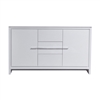 AD660D-GW-Cabinet 60'' KubeBath Dolce Gloss White Modern Bathroom Cabinet only (no counter top no sink)