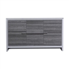 AD660D-HG-Cabinet 60'' KubeBath Dolce Gloss Ash Gray Modern Bathroom Cabinet only (no counter top no sink)