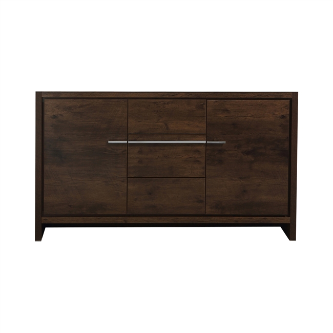 AD660D-RW-Cabinet 60'' KubeBath Dolce Rosewood Modern Bathroom Cabinet only (no counter top no sink)