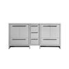 AD672-GW-Cabinet 72'' KubeBath Dolce Double Sink Gloss White Modern Bathroom Cabinet only (no counter top no sink)