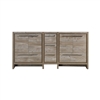 AD672-NW-Cabinet 72'' KubeBath Dolce Double Sink Nature Wood Modern Bathroom Cabinet only (no counter top no sink)