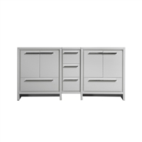 AD684-GW-Cabinet 83'' KubeBath Dolce Double Sink High Gloss White Modern Bathroom Cabinet only (no counter top no sink)