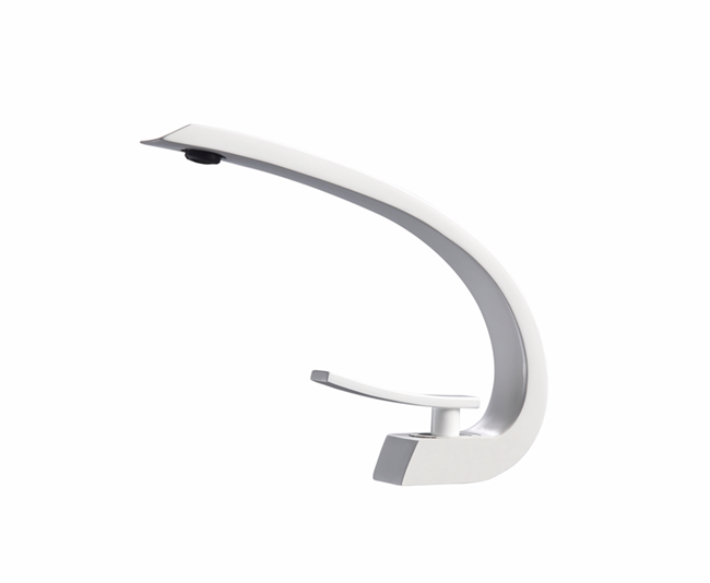 AFB1638-WH Aqua Arcco Single Lever Wide Spread Bathroom Vanity Faucet - White