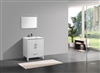 ASL1524-GW Anziano 24" Gloss White Vanity w/ Quartz Countertop -