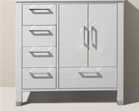 ASL1536L-GW-cabinet Anziano 36" Gloss White cabinet (no counter top no sink) -