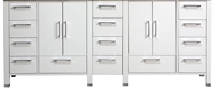 ASL1584-GW-cabinet Anziano 84" Gloss White cabinet (no counter top no sink) -