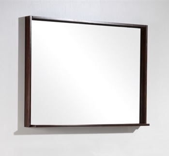 ASM38-WNT Bliss 38" Wide Mirror w/ Shelf - Walnut