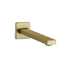 ASTF147-BG Aqua Piazza by KubeBath 7" Long Tub Filler Spout With Aerator - Brushed Gold