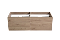 BALLI60D-WO-cabinet 60'' Balli Modern Wall Mount Bathroom cabinet (no counter top no sink) - White Oak