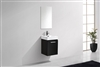 BSL16-BK Bliss 16" Black Wall Mount Modern Bathroom Vanity