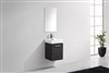 BSL16-HGGO Bliss 16" High Gloss Gray Oak Wood Wall Mount Modern Bathroom Vanity