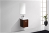 BSL16-WNT Bliss 16" Walnut Wood Wall Mount Modern Bathroom Vanity