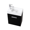 BSL18-BK Bliss 18" Black Wall Mount Modern Bathroom Vanity