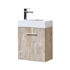 BSL18-NW Bliss 18" Nature Wood Wall Mount Modern Bathroom Vanity