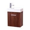 BSL18-WNT Bliss 18" Walnut Wall Mount Modern Bathroom Vanity