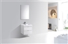 BSL24-GW Bliss 24" Gloss White Wood Wall Mount Modern Bathroom Vanity