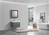 BSL24-VAG Bliss 24" Vulcan Ash Grey Wood Wall Mount Modern Bathroom Vanity