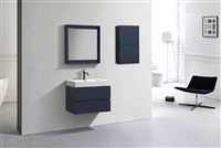 BSL30-Blue Bliss 30" Blue Wood Wall Mount Modern Bathroom Vanity