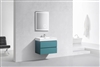 BSL30-TG Bliss 30" Teal Green Wood Wall Mount Modern Bathroom Vanity