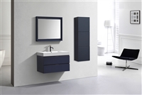 BSL36-Blue Bliss 36" Blue Wall Mount Modern Bathroom Vanity