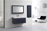 BSL48-Blue Bliss 48" Blue Wall Mount Modern Bathroom Vanity