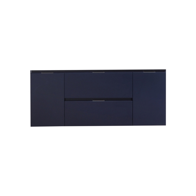 BSL48-Blue-Cabinet Bliss 48" Blue Wall Mount Modern Bathroom Cabinet only (no counter top no sink)