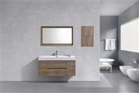 BSL48-BTN Bliss 48" Butternut Wall Mount Modern Bathroom Vanity