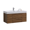 BSL48-GCN Bliss 48" High Glossy Chestnut Wall Mount Modern Bathroom Vanity