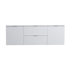 BSL60D-GW-Cabinet Bliss 60" Gloss White Wall Mount Double Sink Modern Bathroom Cabinet only (no counter top no sink)