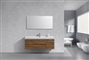 BSL60S-GCN Bliss 60" High Glossy Chestnut Wall Mount Single Sink Modern Bathroom Vanity-