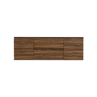 BSL60S-GCN-Cabinet Bliss 60" High Glossy Chestnut Wood Wall Mount Single Sink Modern Bathroom Cabinet only (no counter top no sink)