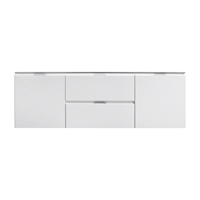 BSL60S-GW-Cabinet Bliss 60" Gloss White Wall Mount Single Sink Modern Bathroom Cabinet only (no counter top no sink)