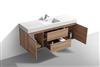 BSL60S-HO Bliss 60" Honey Oak Wall Mount Single Sink Modern Bathroom Vanity-