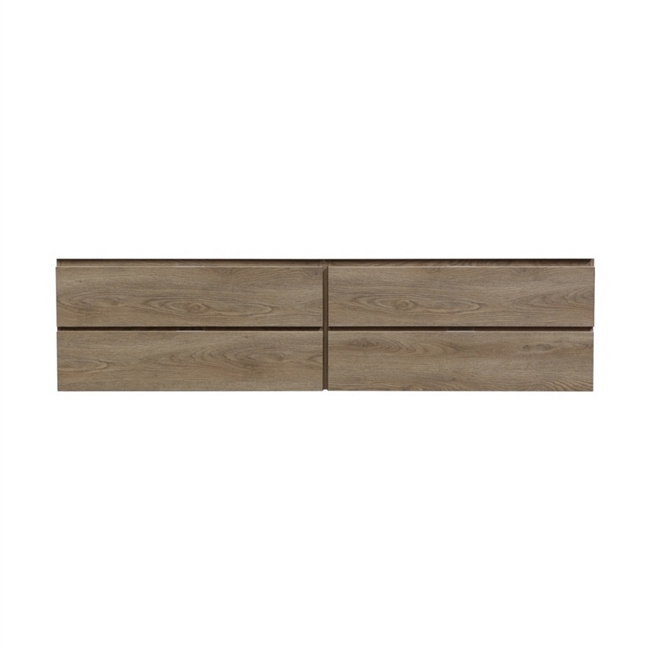 BSL72-BTN-Cabinet Bliss 72" Butternut Wood Wall Mount Double Sink Modern Bathroom Cabinet only (no counter top no sink)