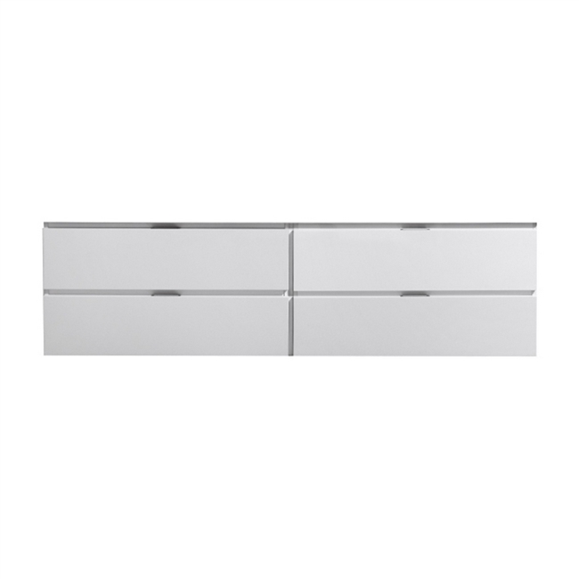 BSL72-GW-Cabinet Bliss 72" Gloss White Wall Mount Double Sink Modern Bathroom Cabinet only (no counter top no sink)