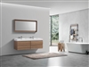 BSL72-HO Bliss 72" Honey Oak Wood Wall Mount Double Sink Modern Bathroom Vanity