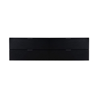 BSL80-BK-Cabinet Bliss 80" Black Wood Wall Mount Double Sink Modern Bathroom Cabinet only (no counter top no sink)