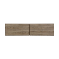 BSL80-BTN-Cabinet Bliss 80" Butternut Wood Wall Mount Double Sink Modern Bathroom Cabinet only (no counter top no sink)