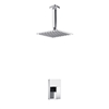 CH-CR3001V Aqua Piazza Shower Set w/ 12" Ceiling Mount Square Rain Shower Head - Chrome