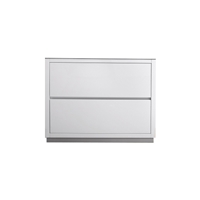 FMB40-GW-Cabinet Bliss 40" Gloss White Floor Mount Modern Bathroom Cabinet only (no counter top no sink)