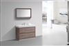 FMB48-BTN Bliss 48" Butternut Floor Mount Modern Bathroom Vanity