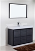 FMB48-GO Bliss 48" Gray Oak Floor Mount Modern Bathroom Vanity