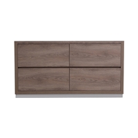 FMB60D-BTN-Cabinet Bliss 60" Butternut Floor Mount Modern Bathroom Cabinet only (no counter top no sink)